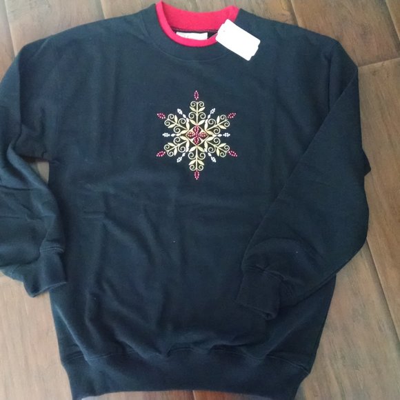 M & C Sportswear Holiday Sweatshirt Small New with Tag - Picture 1 of 4